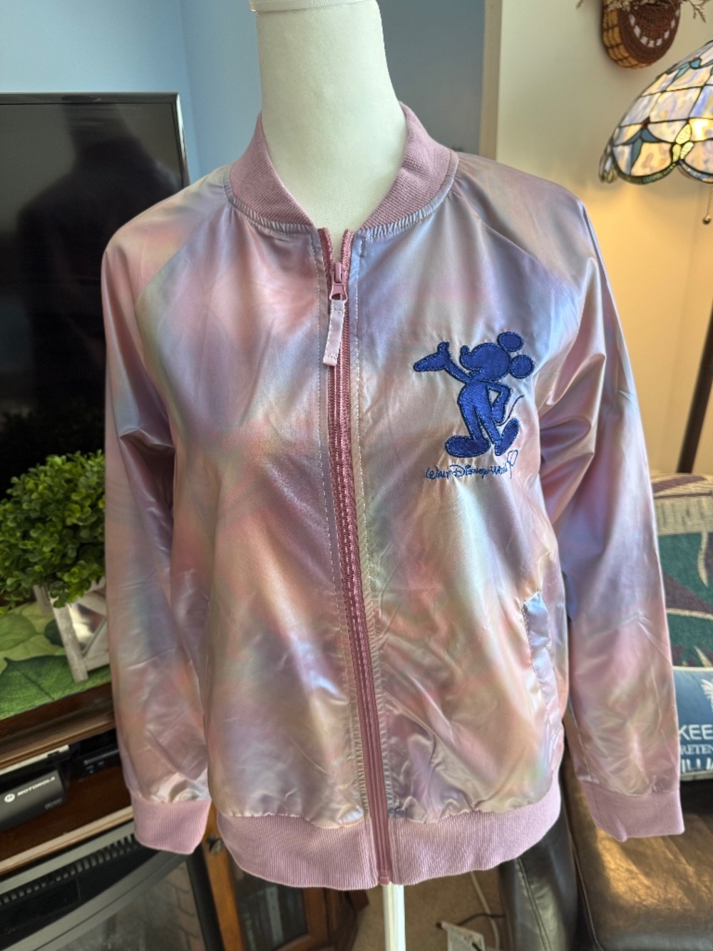 NEW Disney Parks Walt Disney World 50th Anniversary Iridescent Bomber Jacket M